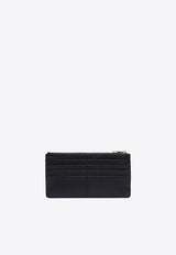 Dolce & Gabbana Logo Tag Zip Leather Cardholder Black BI1265A1001_80999