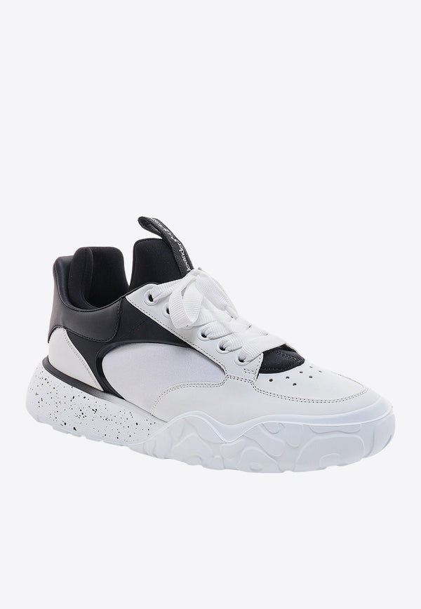 Alexander McQueen Court Tech Leather Low-Top Sneakers White 727366WIAAV_9061