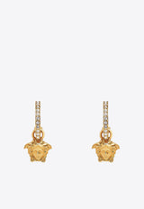 Versace Medusa Pendant Crystal Hoop Earrings Gold DG2I1351A00621_4J090