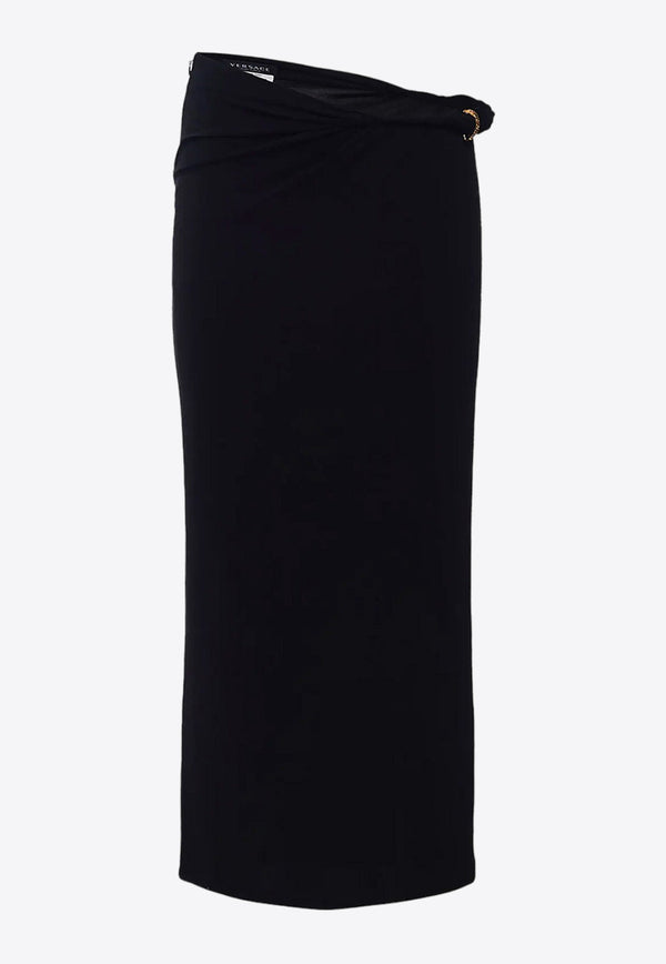 Versace La Greca Midi Skirt Black 10082471A01253_1B000