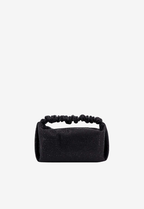 Alexander Wang Mini Scrunchie Beaded Top Handle Bag Black 20323R40T_001