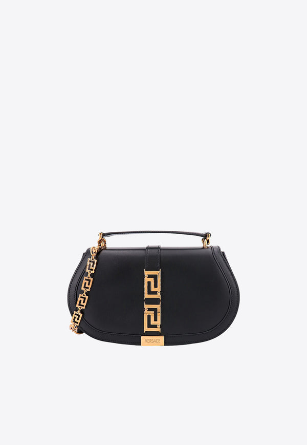 Versace Greca Goddess Leather Shoulder Bag 10111781A05134_1B00V Black