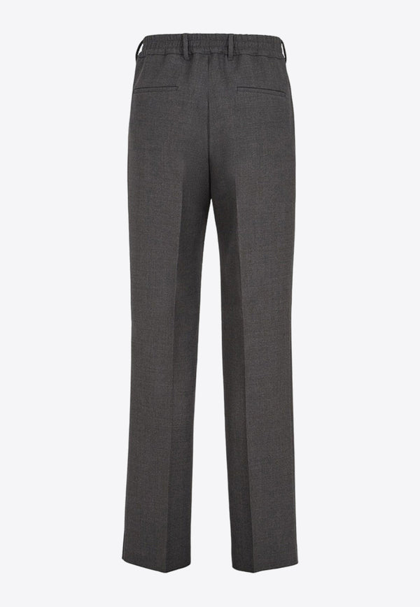 Fendi Tailored Pleated Wool Pants Gray FB0895APNN_F0UU0