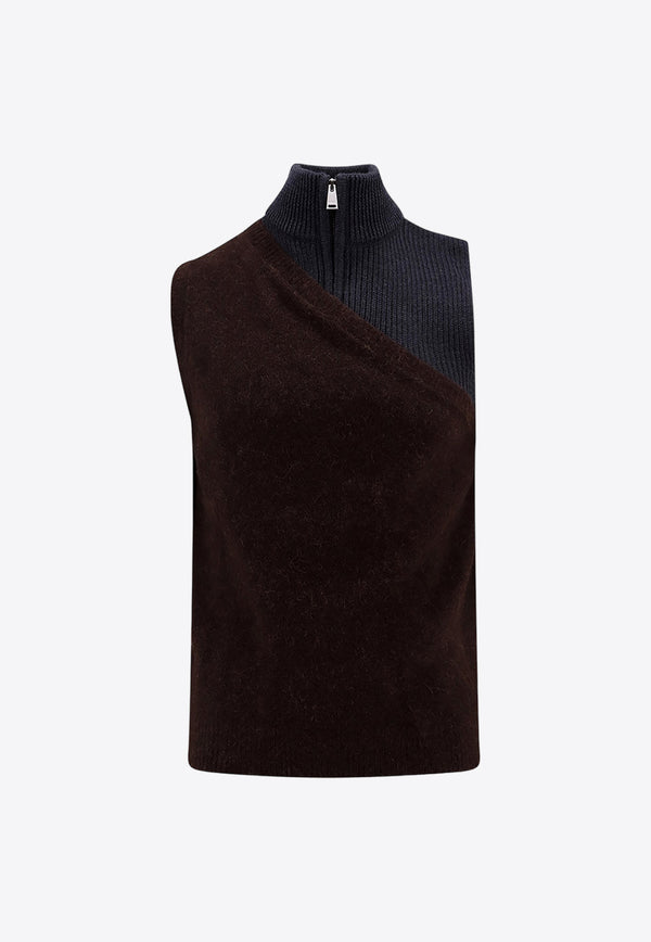 Fendi High-Neck Paneled Sweater Vest Multicolor FZC453APP4_F1M0V