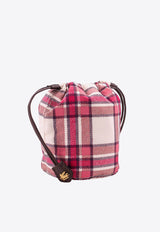 Etro Logo Checked Drawstring Pouch 1P0818511_0650 Pink