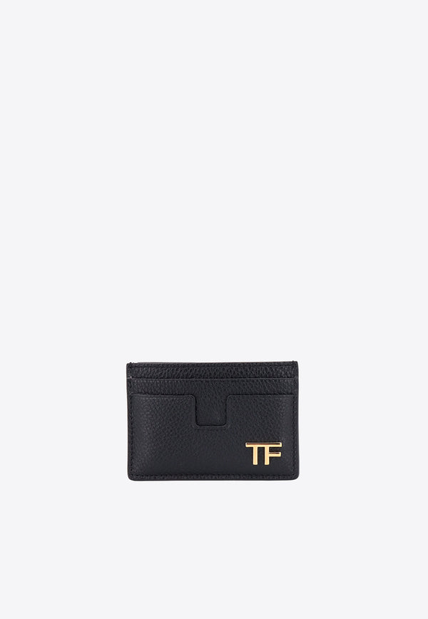 Tom Ford Logo Plaque Grained Leather Cardholder Black YT232LCL158G_1N001