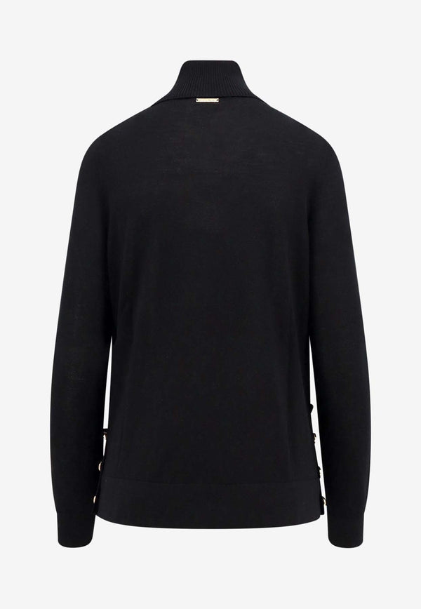 Michael Kors High-Neck Wool Sweater Black MF360NV4VR_001