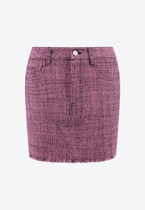 Stella McCartney Mouline Wool Mini Skirt Pink 6300593CJ700_5702