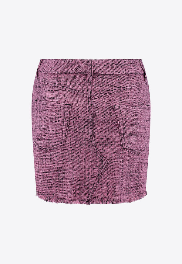 Stella McCartney Mouline Wool Mini Skirt Pink 6300593CJ700_5702