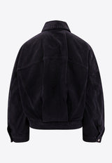 Stella McCartney Falabella Oversized Denim Jacket Black 6D01973SPH44_1000