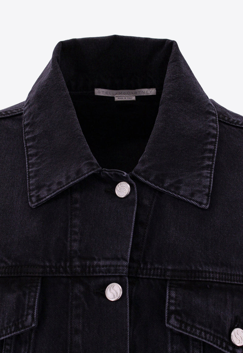 Stella McCartney Falabella Oversized Denim Jacket Black 6D01973SPH44_1000