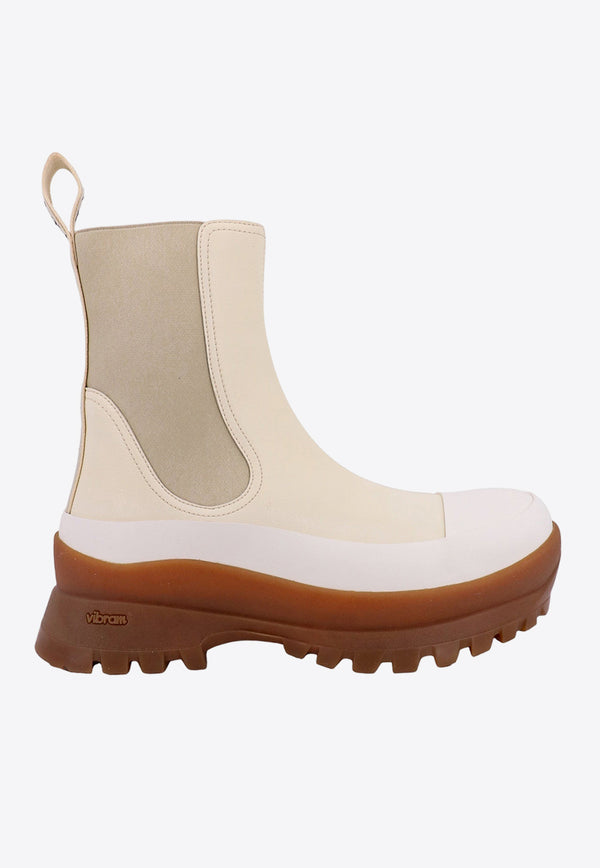 Stella McCartney Trace Chelsea Ankle Boots Cream 800397N0244_9002