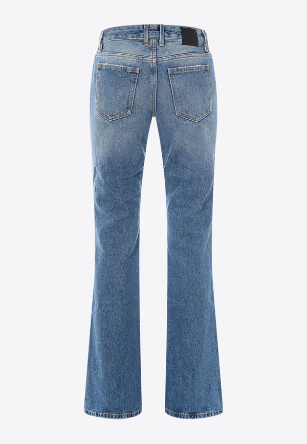 Off-White Logo Patch Boot-Cut Jeans Blue OWYA061F23DEN001_4500
