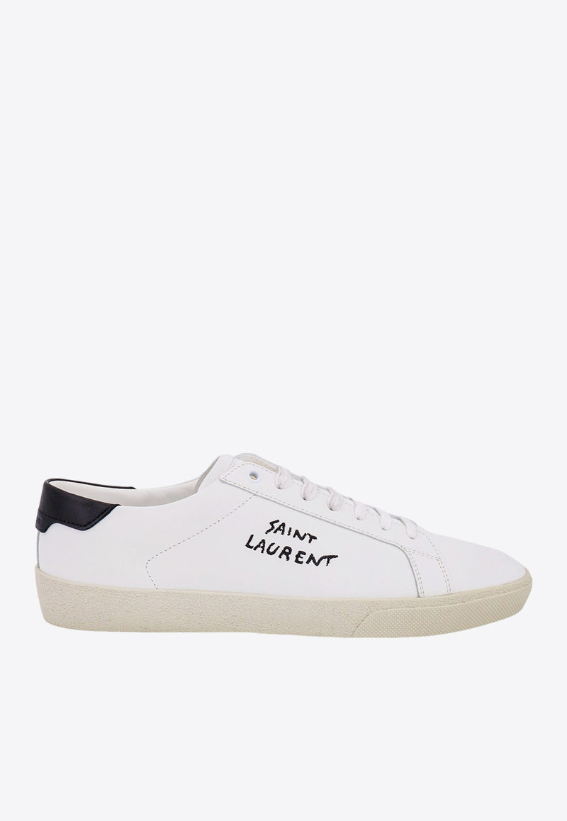 Saint Laurent Court Classic SL/06 Leather Low-Top Sneakers White 610685AABEE_9061