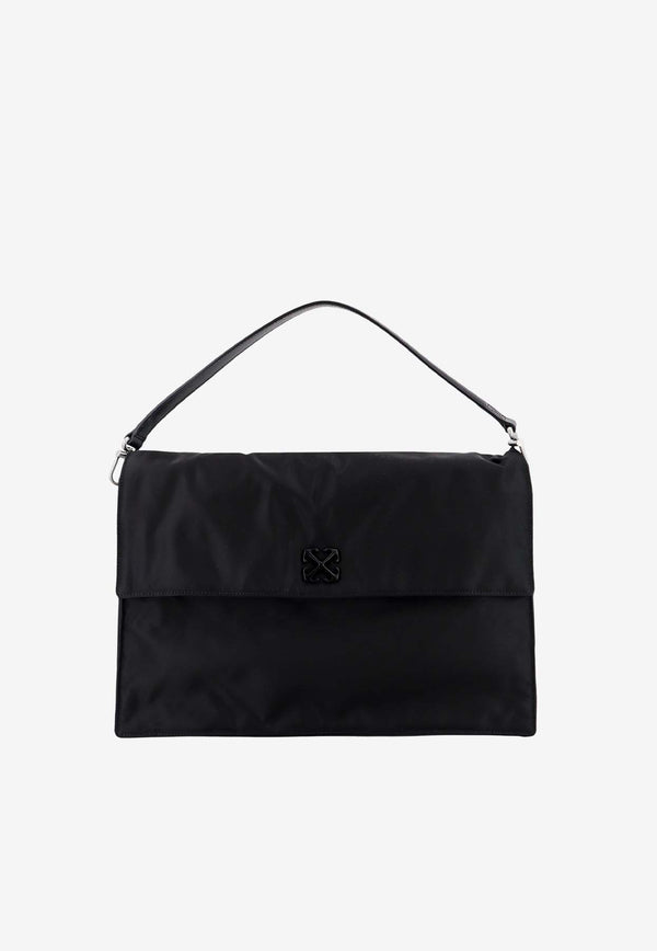 Off-White Jitney Arrow Top Handle Bag Black OMNN061F23FAB001_1000