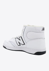New Balance 480 Leather High-Top Sneakers White BB480COA_WHITE