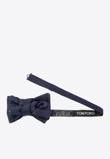 Tom Ford Honeycomb Satin Bow Tie Blue SRM003VRP03_HB745