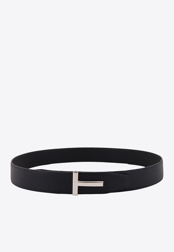 Tom Ford T Buckle Grained Leather Reversible Belt Navy TB178LCL236S_3LN01