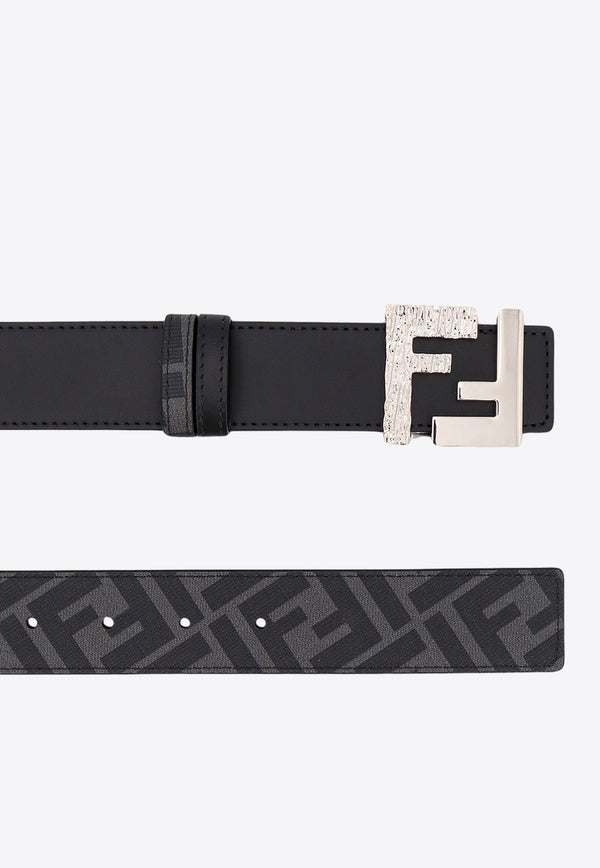 Fendi FF Logo Reversible Leather Belt Black 7C0514AFF2_F0GXN