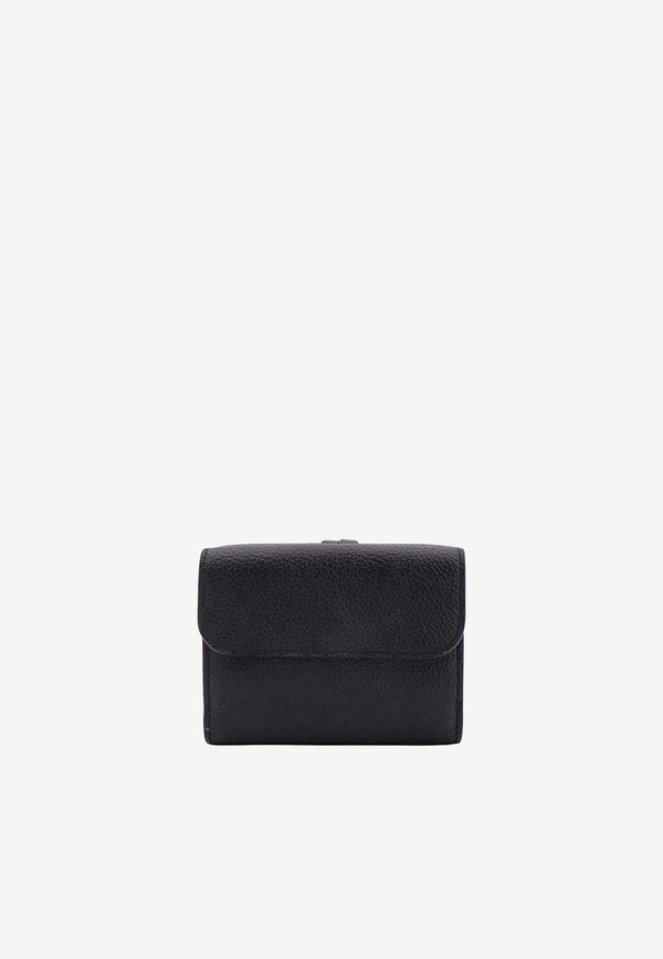 Chloé Alphabet Hammered Leather Wallet Black C21WP945F57_001