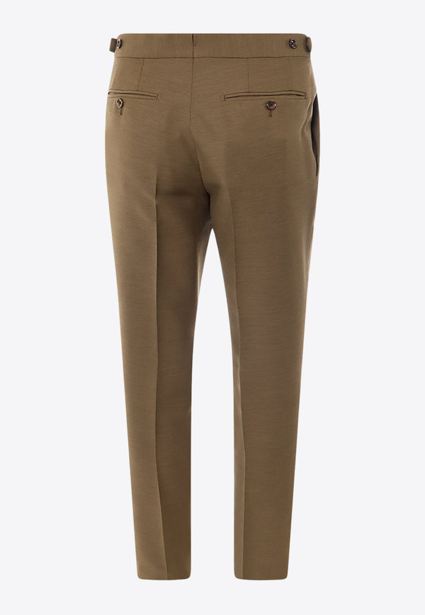 Tom Ford Straight-Leg Tailored Pants Green PLFT01VWS05_FG830