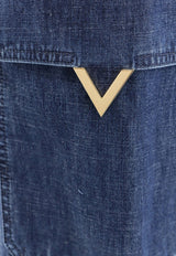 Valentino VLogo Straight-Leg Cargo Jeans 4B3DD16Q7MR_558