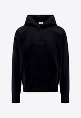 Saint Laurent Logo Embroidered Hooded Sweatshirt Black 773358Y36SW_1000