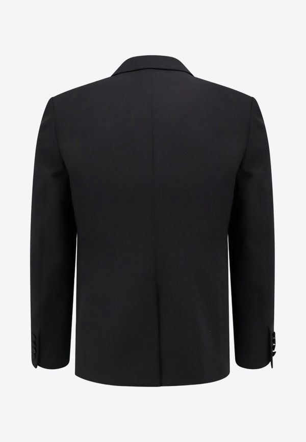 Saint Laurent Single-Breasted Tuxedo Wool Jacket 
 Black 780354Y512W_1000