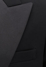 Saint Laurent Single-Breasted Tuxedo Wool Jacket 
 Black 780354Y512W_1000
