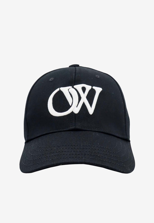 Off-White Drill Embroidered OW Baseball Cap Black OMLB052C99FAB003_1001