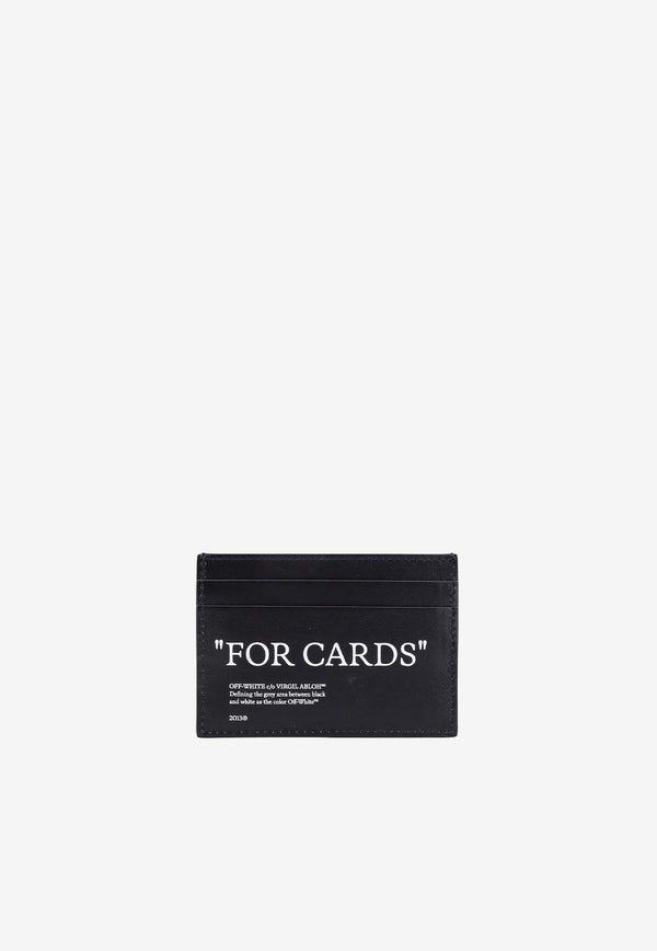 Off-White Quote Bookish Leather Cardholder Black OMND067C99LEA001_1001