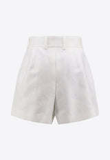Dolce & Gabbana Logo Jacquard Mini Shorts White FTBVHTHJMOW_W0001