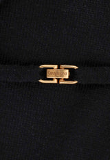 Saint Laurent V-neck Long-Sleeved Bodysuit 790090YAPK2_1000