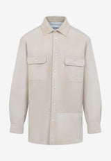 جاكيت بقَصة قميص من الجلد الشمواه