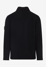 Logo-Patch Wool Overshirt