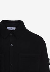 Logo-Patch Wool Overshirt