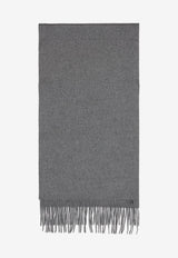 Logo-Embroidered Cashmere Scarf