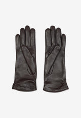 Logo-Debossed Leather Gloves