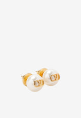 VLogo Pearl Earrings