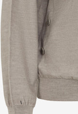 Twisted Wool-Blend Cardigan