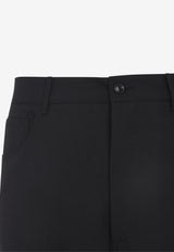 Wool-Blend Tailored Pants