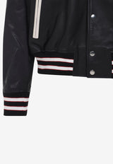 Club Leather Bomber Jacket