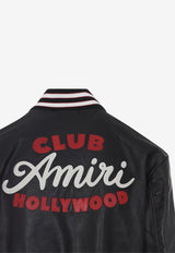 Club Leather Bomber Jacket