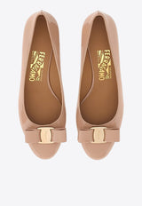 Ferragamo Vara 30 Patent Leather Pumps Beige 01B221 VARA 1 753641 LIGHT BROWN