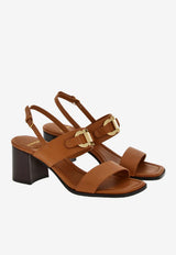 Ferragamo Lou 55 Slingback Sandals in Calf Leather Brown 01G963 LOU 55 769667 CUOIO