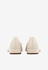 Salvatore Ferragamo Venera 20 Vara Plate Pumps in Patent Leather Cream 01I792 VENERA 775262 MASCARPONE