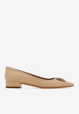 Ferragamo Venera Vara Bow Ballet Flats 01I792 VENERA 779509 NUDE