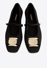 Ferragamo Zina Knit Ballet Flats 01J212 ZINA KNIT 779869 NERO Black
