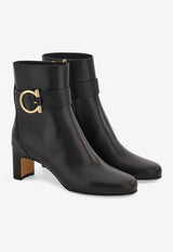 Ferragamo Jamie 55 Leather Ankle Boots 01J229 JAMIE 55 779836 NERO