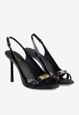 Ferragamo Dasy 95 Slingback Leather Sandals 01J469 DASY 95 779555 NERO Black
